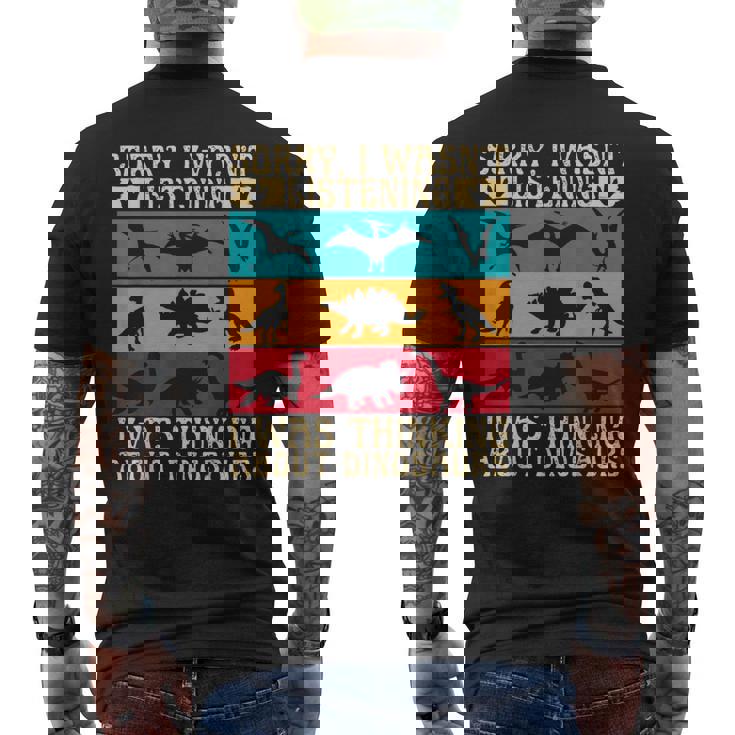 Dinosaur Vintage Dinosaur Outfit Types Of Dinosaurs Men's T-shirt Back Print