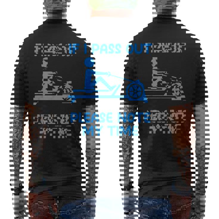 Erg Machine Gym Ergometer Rowing Exercise Men's T-shirt Back Print