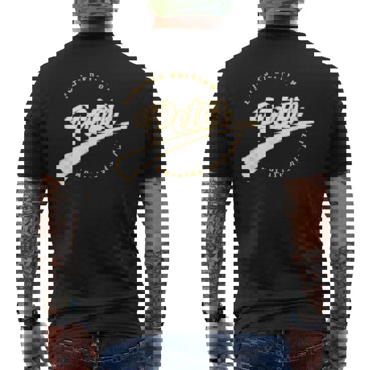 Personalized First Name For Peter メンズTシャツ バックプリント