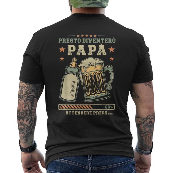 Futuro Papà Presto Diventerò Papà Annuncio Gravidanza T-shirt da uomo con stampa posteriore