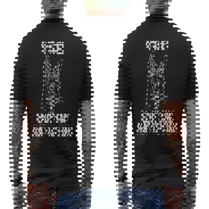 Gato Esfinge Mascota Bastet Gatophynx Camiseta Hombre Estampado Espalda