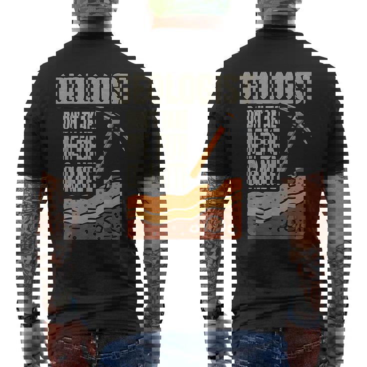 Geologist Don't Take For Granite メンズTシャツ バックプリント