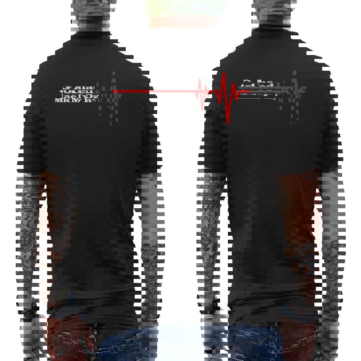 Go Ahead Make My Day おもしろギフト ヴィンテージ メンズTシャツ バックプリント