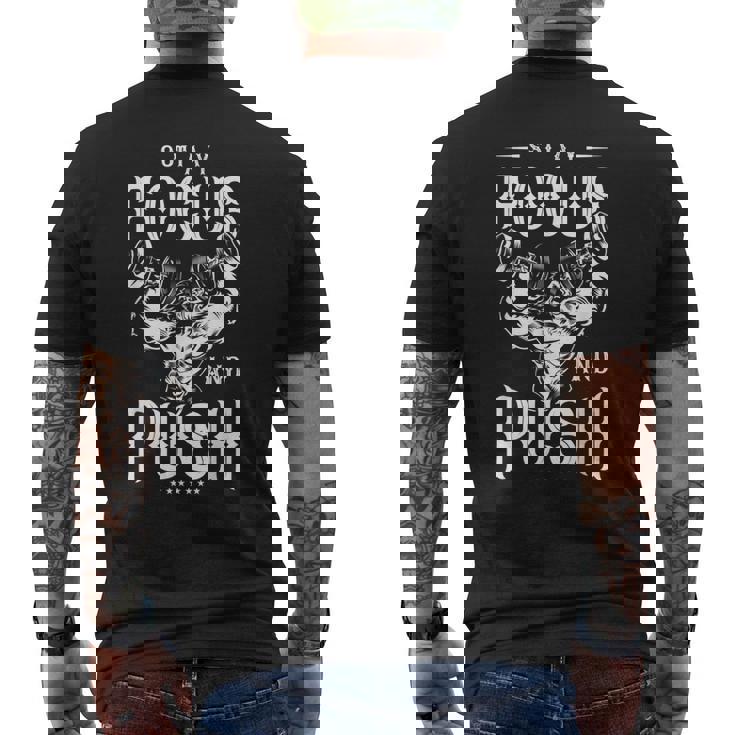 Gorilla Gymaying Beast ワークアウト フィットネス ボディビルディング プッシュ メンズTシャツ バックプリント