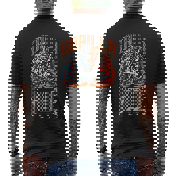 Gorilla ファッションワークアウト ビースト ジム トレーニング フィットネス 筋肉 メンズTシャツ バックプリント