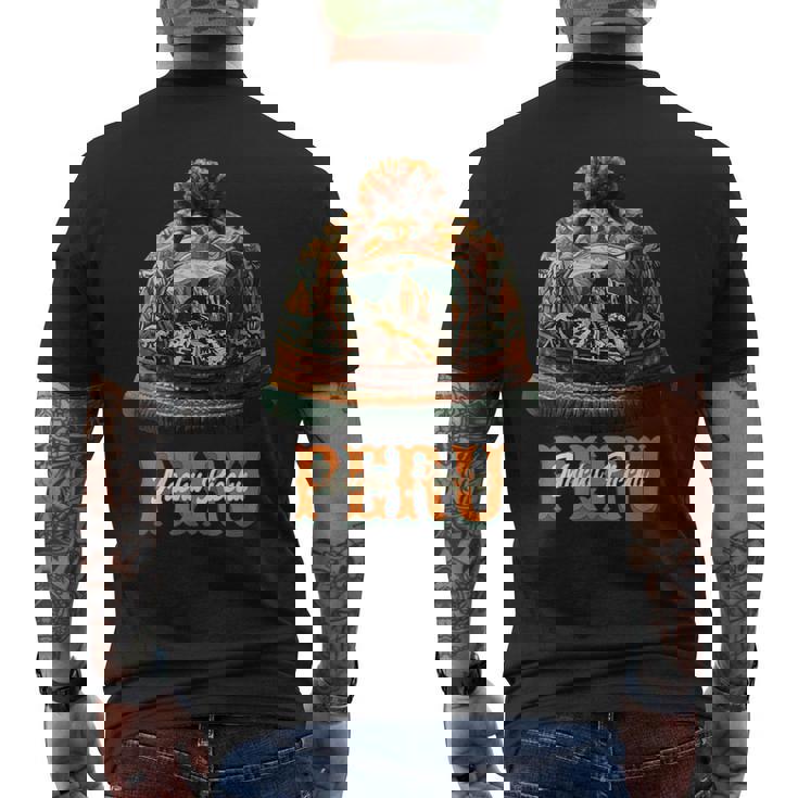 Grafico マルチカラー Chullo Peruano Machu Pichu メンズTシャツ バックプリント