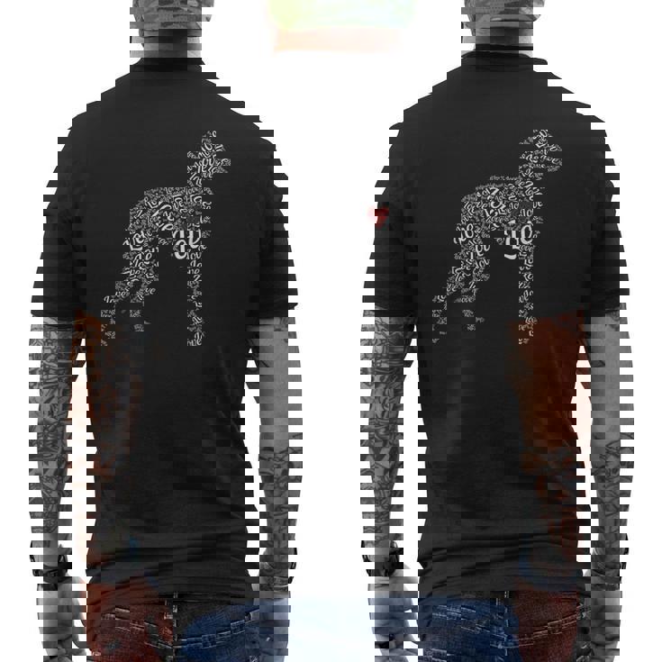 Greyhound I Love Greyhounds メンズTシャツ バックプリント