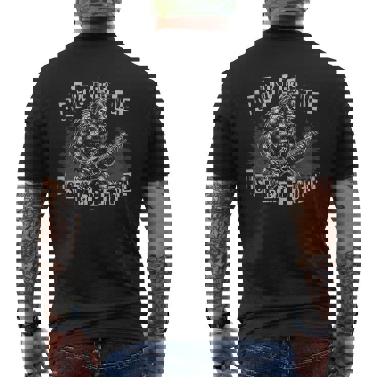 A Guy Like Me Is Hard To Find Bigfoot Punk Rock Roll Men's Back Print T-Shirt