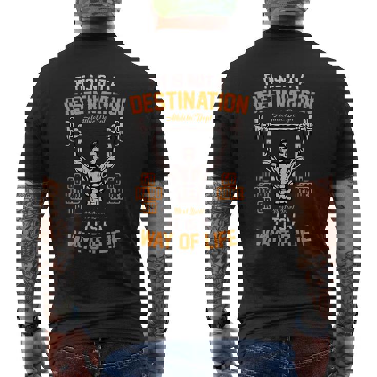 Gym Fitness Workout Bodybuilding Weightlifting Training メンズTシャツ バックプリント