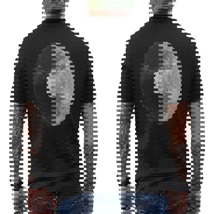 Half Mooninyl Record – Music Lover Lunar Graphic メンズTシャツ バックプリント