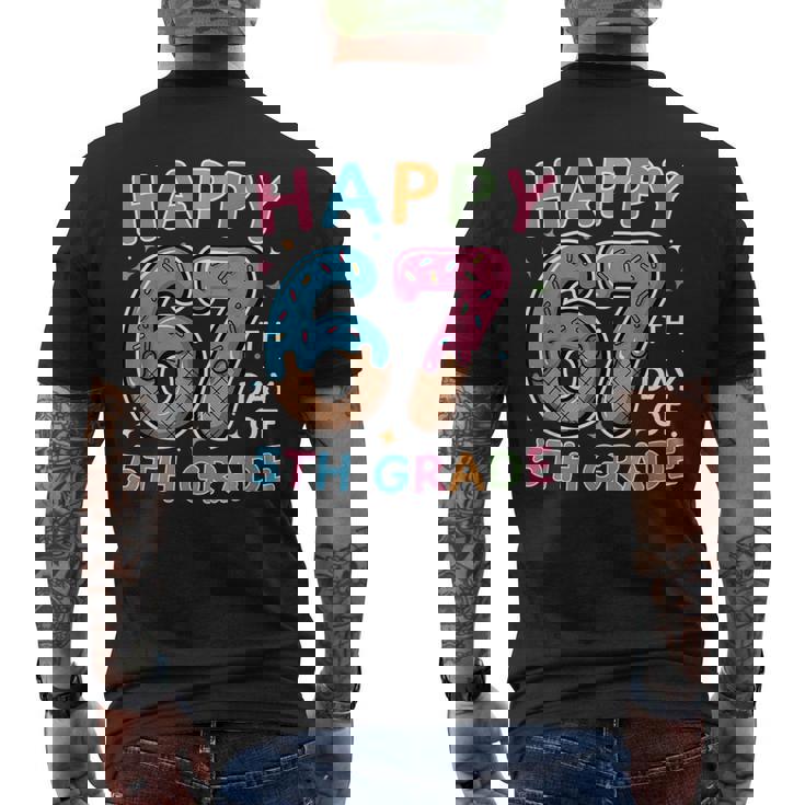 Happy 67th Day Of 5th Grade Ice Cream Drip 67 Days Kids Men's Back Print T-Shirt