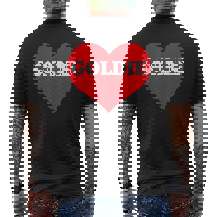 I Heart Goldie I Love Goldie カスタマイズ可 メンズTシャツ バックプリント