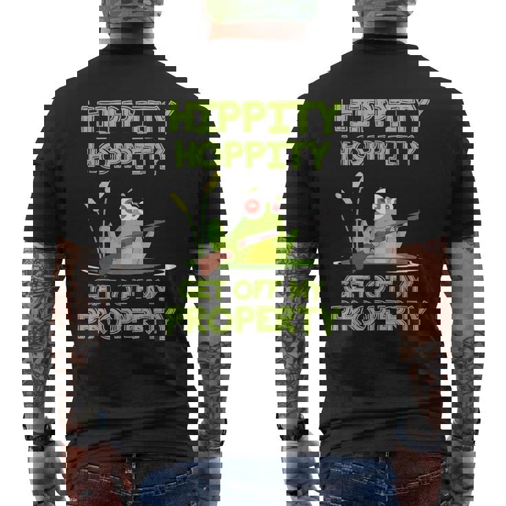 Hippity Hoppity Get Off My Property 面白いカエルミームギフト メンズTシャツ バックプリント