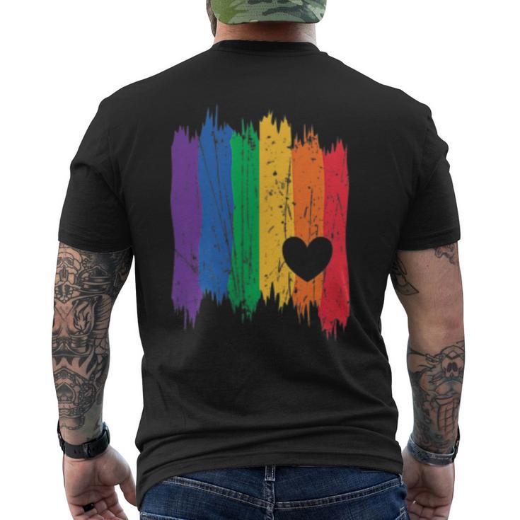 Homme Drapeau Arc-En-Ciel Couleursur La Poitrine Motif Déclaration T-shirt imprimé au dos