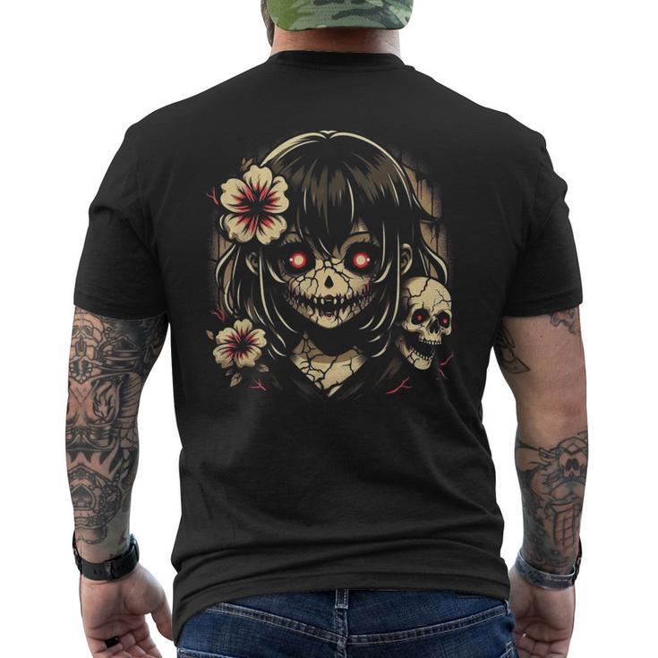 Horror Anime Manga Japanese Scary Kawaii Anime Goth Men's T-shirt Back Print