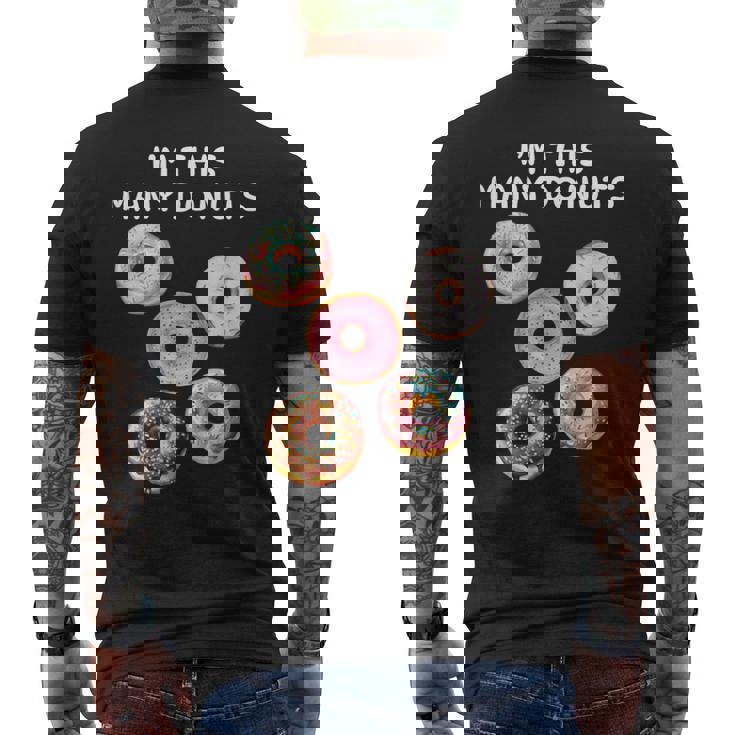 I'm Many Donuts 面白いドーナツフィットネス格言 メンズTシャツ バックプリント