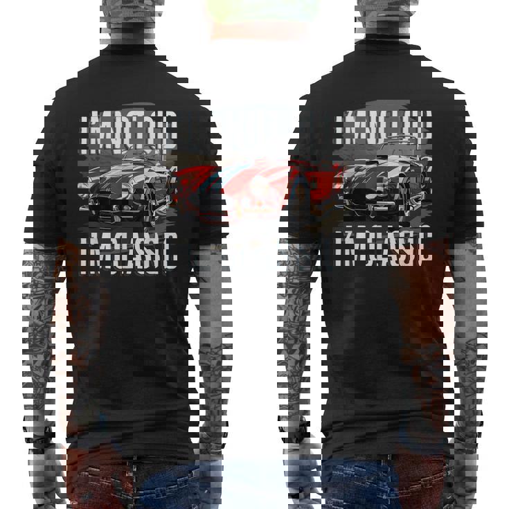 I'm Not Old I'm Classic レトロ フォード シェルビー コブラ マッスルカー メンズTシャツ バックプリント