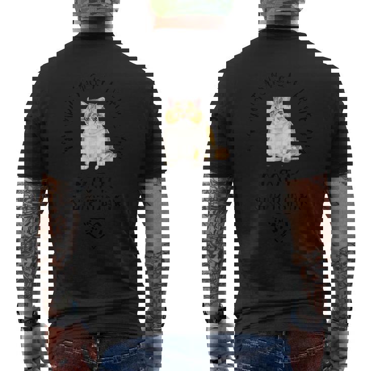 I'm Notingle I Have My Exotichorthairalentine's Day ネコ メンズTシャツ バックプリント