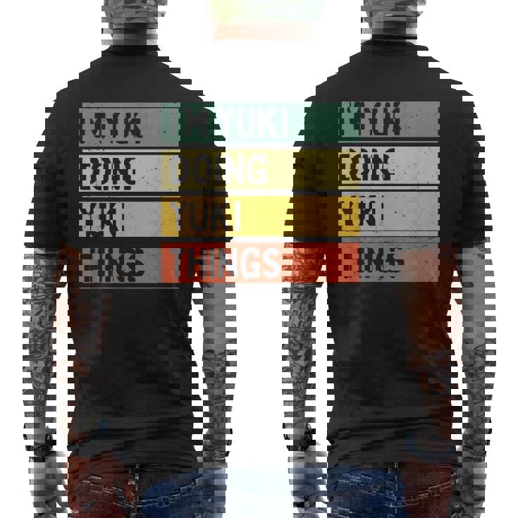 I'm Yuki Doing Yukiシングス 面白い 名言 メンズTシャツ バックプリント