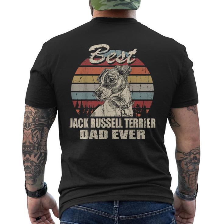 Il Miglior Papà Di Jack Russell Terrier Dad Everintage Retro Dog T-shirt da uomo con stampa posteriore