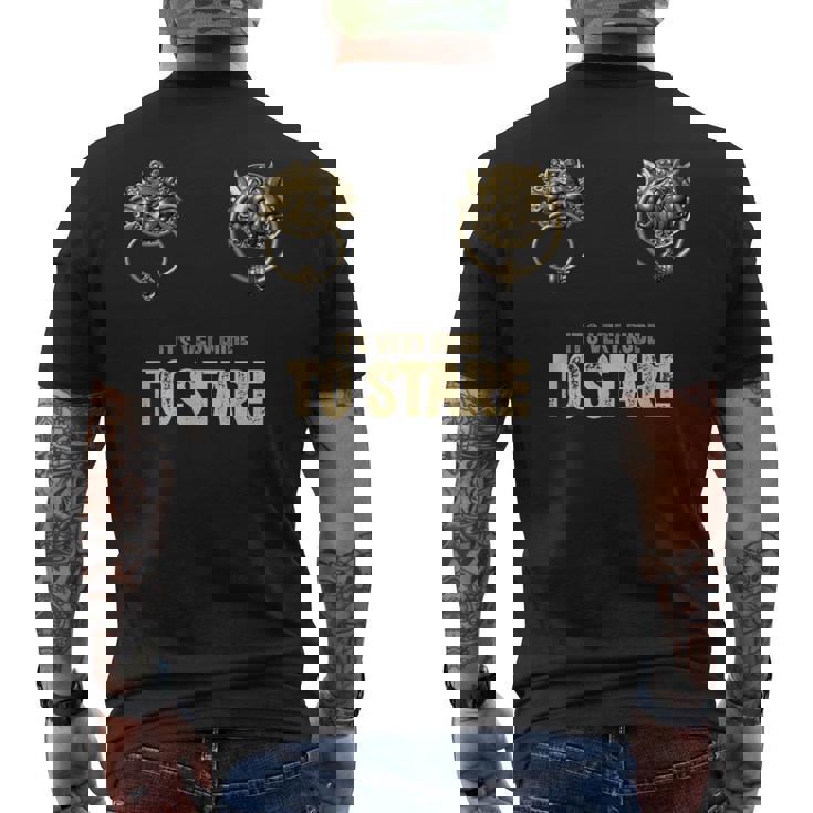 It'sery Rude Totare ラビリンス ドアノッカー メンズTシャツ バックプリント