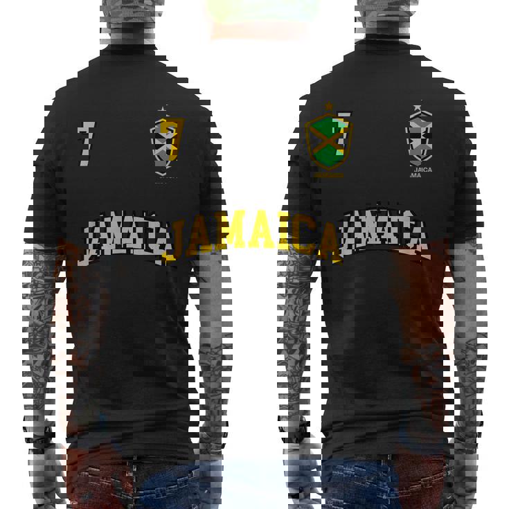 Jamaica チームサッカー ジャマイカ Number 7Occer メンズTシャツ バックプリント