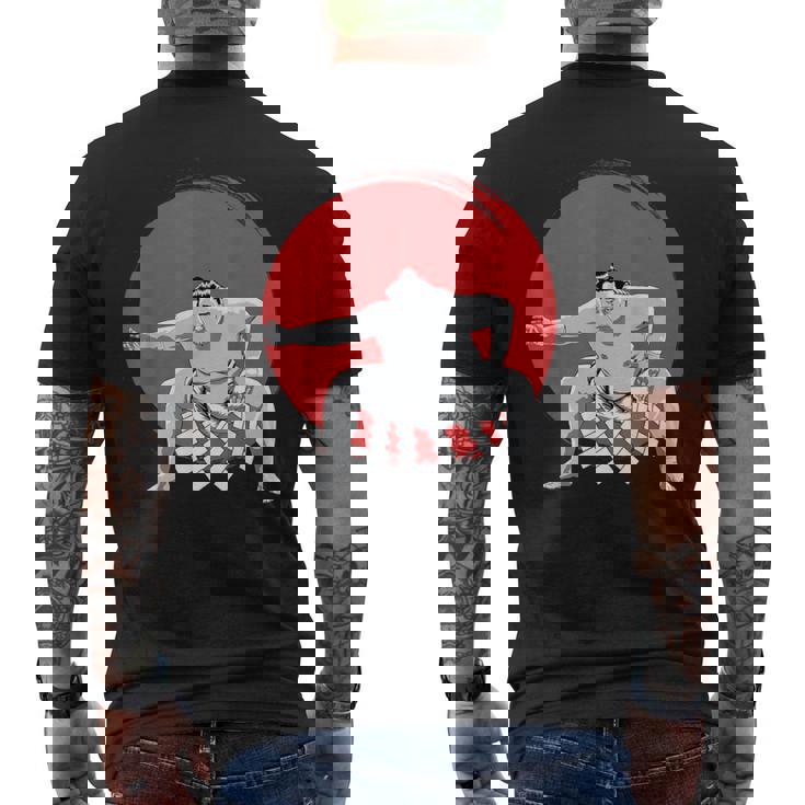 Japaneseumo Wrestler Japan Anime メンズTシャツ バックプリント