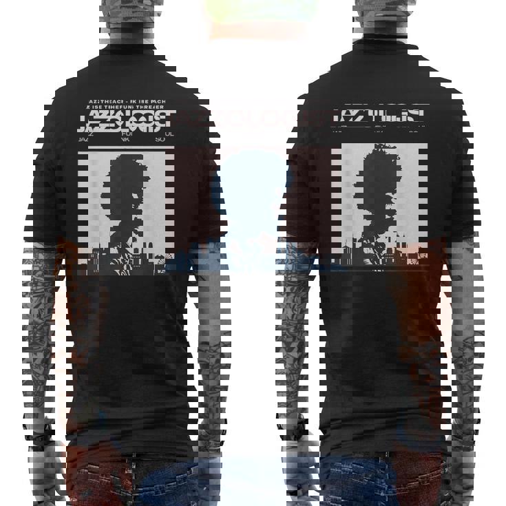 Jazzologist ヴィンテージ ジャズ ミュージック ジャズ ファンク ソウル メンズTシャツ バックプリント