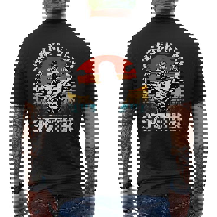 Jesus Is Mypotter ファニー ワークアウト 宗教 クリスチャン ジム メンズTシャツ バックプリント