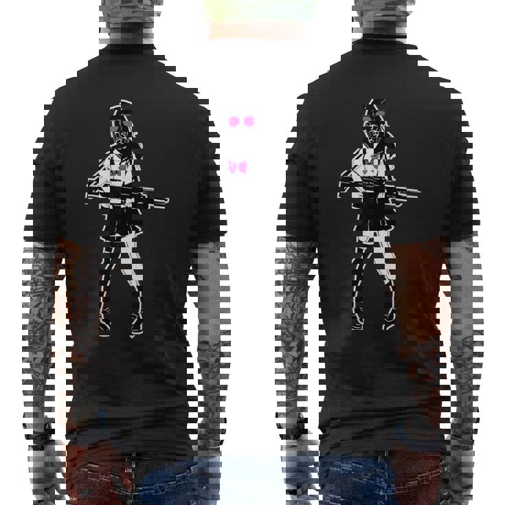 Jun-T-0003-ガスマスクガール メンズTシャツ バックプリント