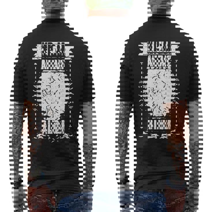 Keep Calm And Dance 面白い社交ダンスa 社交ダンサー メンズTシャツ バックプリント