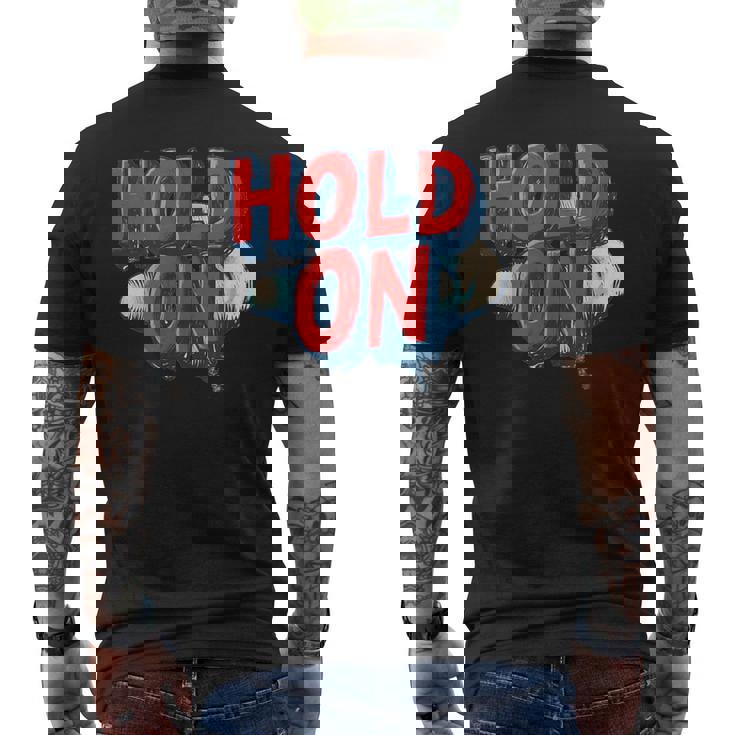 Keep Calm And Hold On コスチューム メンズTシャツ バックプリント