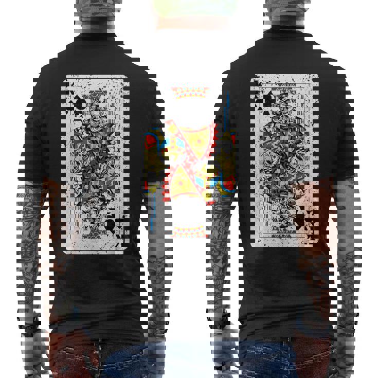 King Ofpades トランプデッキ ヴィンテージレトロスタイル メンズTシャツ バックプリント