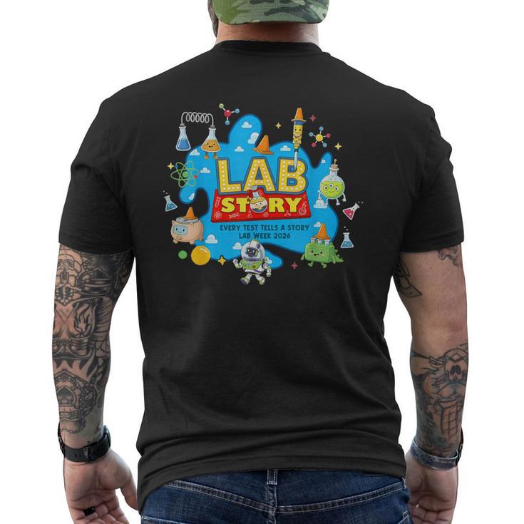Lab Story Lab Week 2026 Medical Laboratory Technician Team Men's T-shirt Back Print
