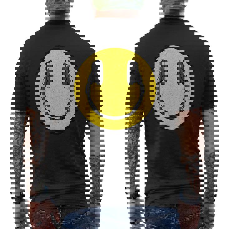 Love The 90年代レトロビンテージヘッドホン スマイルグランジミュージックdj メンズTシャツ バックプリント