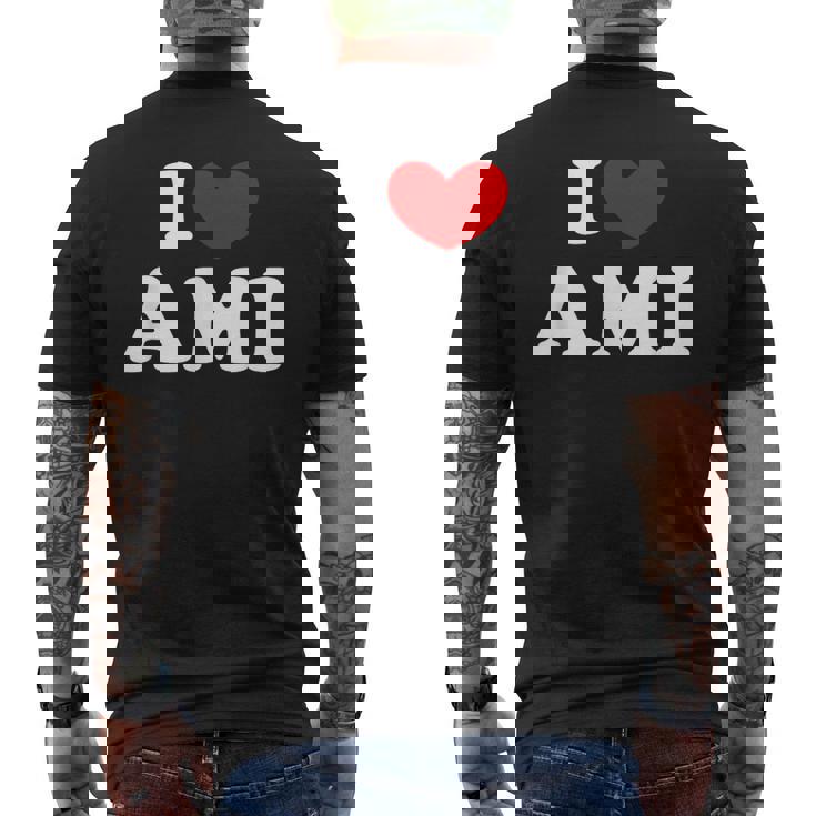 I Love Ami 私は愛する Ami メンズTシャツ バックプリント