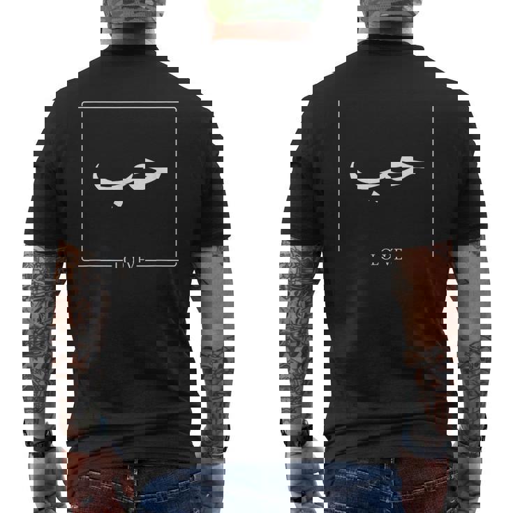 Love Arabic Text & メンズTシャツ バックプリント