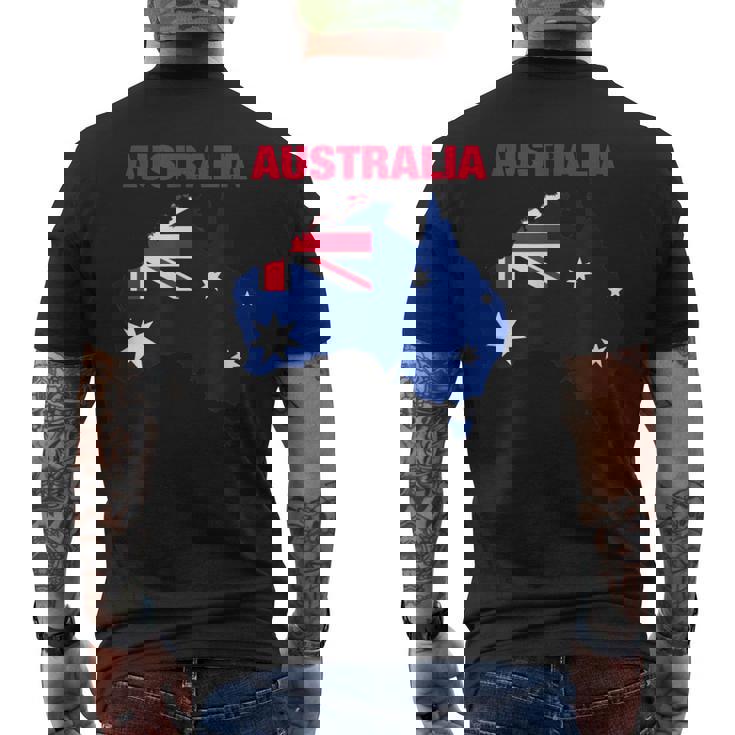 I Love Australia Enjoy Wear Australia Flag Graphic Cool メンズTシャツ バックプリント