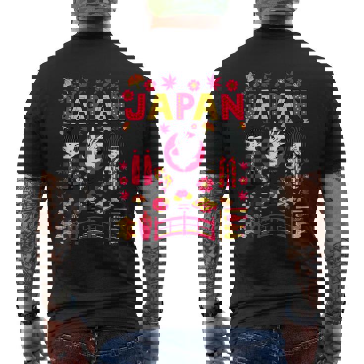 I Love Japan Folklore Nature & Culture Japan Graphic メンズTシャツ バックプリント