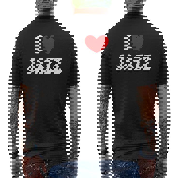 I Love Jazz 私は愛する Jazz メンズTシャツ バックプリント