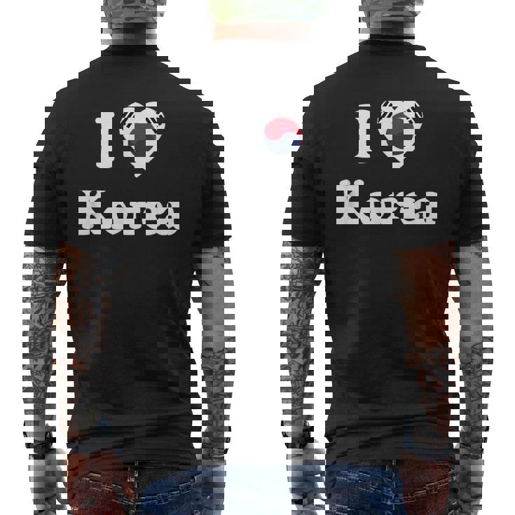 I Love Korea I Heart Korea 韓国 メンズTシャツ バックプリント