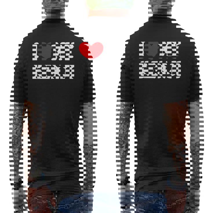 I Love My Kenji アイ・ラブ・マイ・マイ・ケンジ、アイ・ハート・マイ・ケンジ メンズTシャツ バックプリント