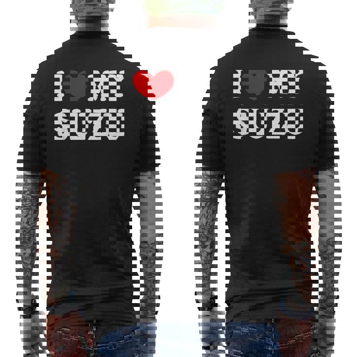 I Love Myuzu すずちゃん大好き メンズTシャツ バックプリント