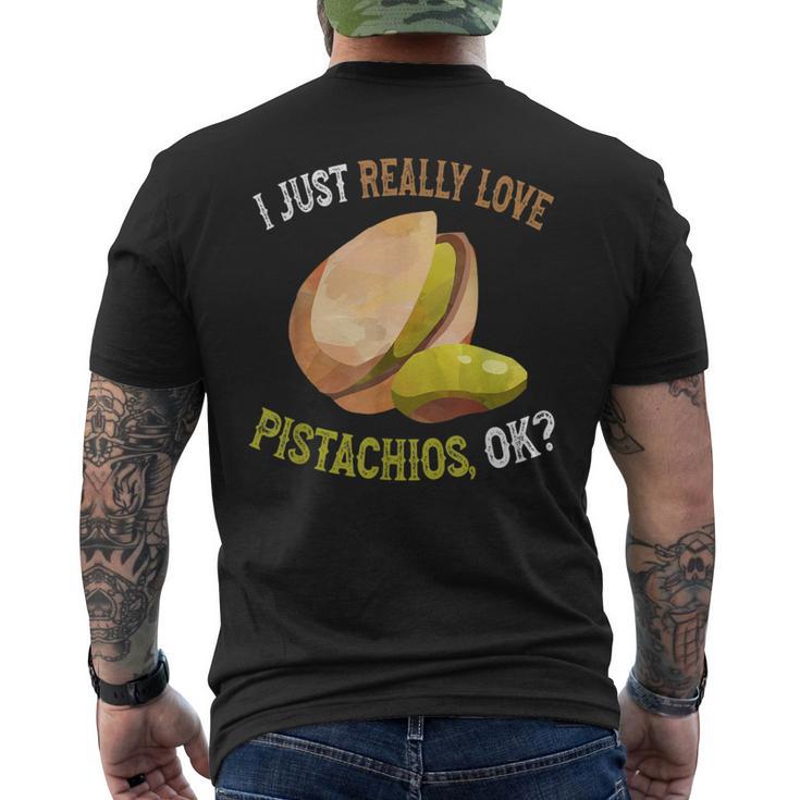 I Love Pistachios Ok Pistachos Lindos Y Divertidos Camiseta Hombre Estampado Espalda