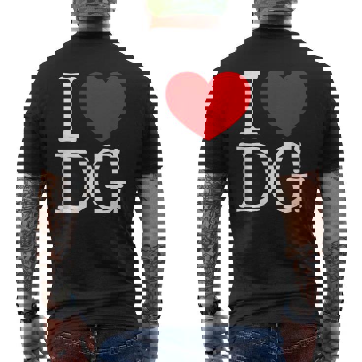 I Love ハート Dg メンズTシャツ バックプリント