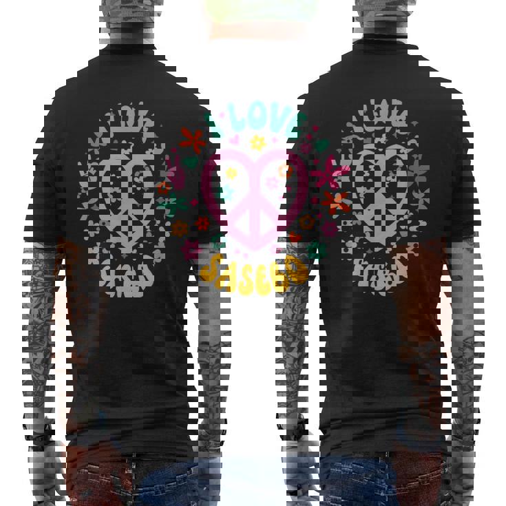 I Loveasebo 佐世保大好き メンズTシャツ バックプリント