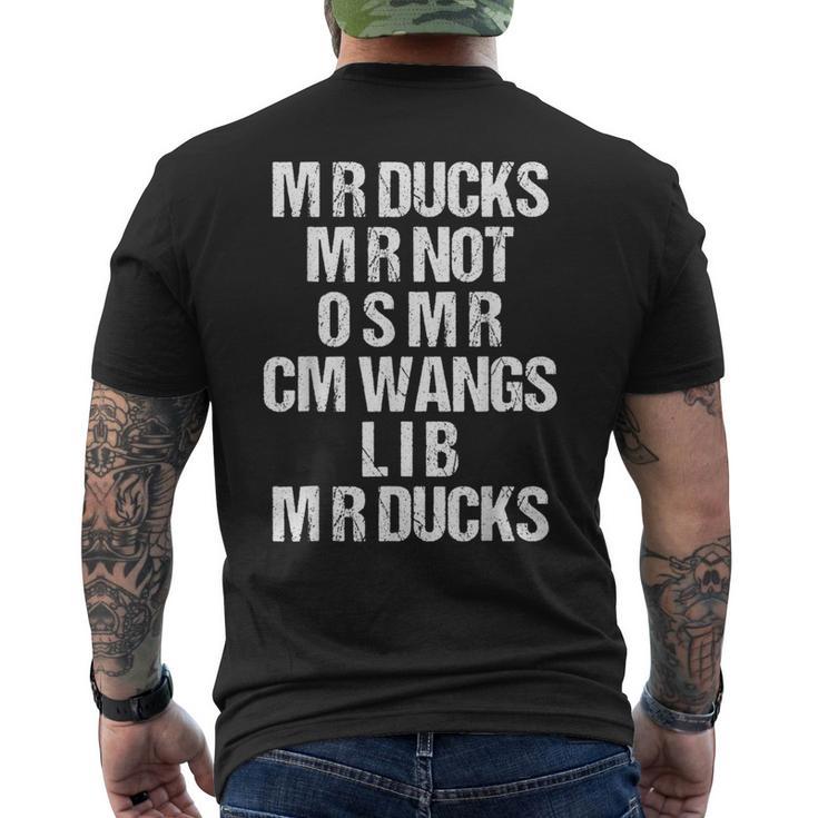 M R Ducks M R Not O S M R CM Wangs Lib M R Ducks Men's Back Print T ...