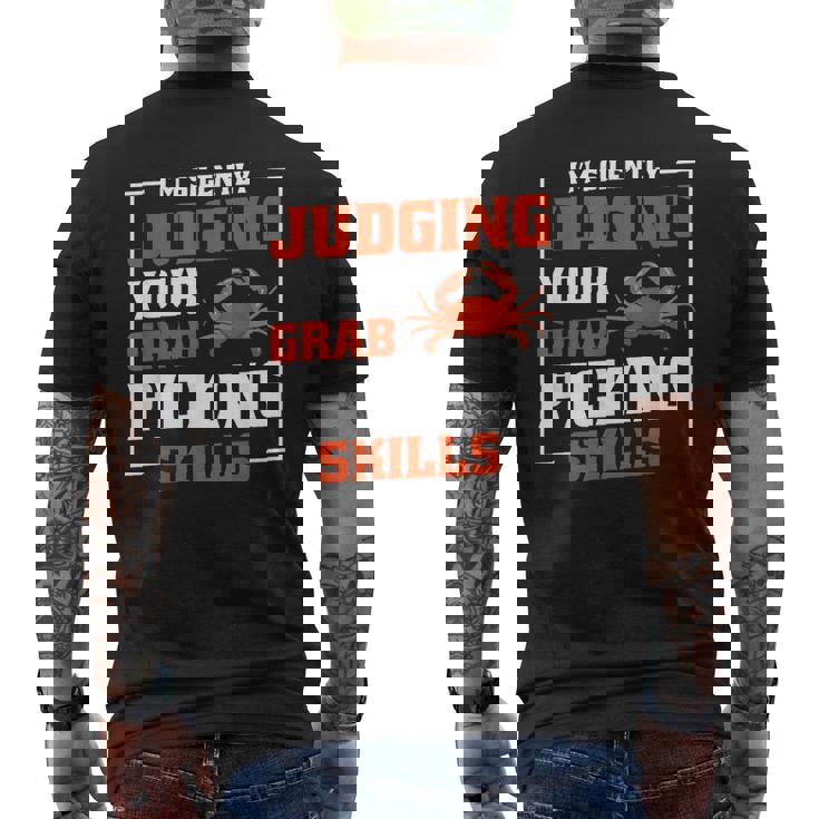 Maryland Crabs Quotes Judging Crab Picking Skills Men's Back Print T-Shirt