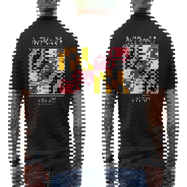 Maryland Flag 7Th Ustate 1788 Maryland Native メンズTシャツ バックプリント