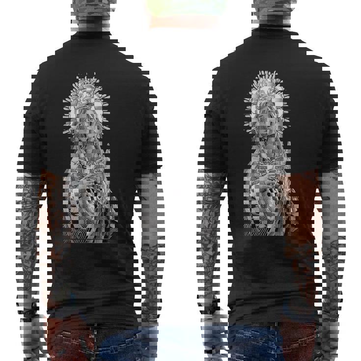 Mater Dolorosa 悲しみの聖母 聖母マリア カトリック メンズTシャツ バックプリント